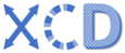 XCD Shop logo with transparent background, rectangular shape