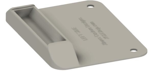 3D model of the license plate tool holder, interior top view